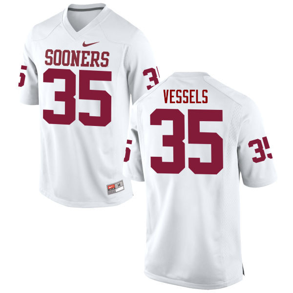 Men Oklahoma Sooners #35 Billy Vessels College Football Jerseys Game-White - Click Image to Close